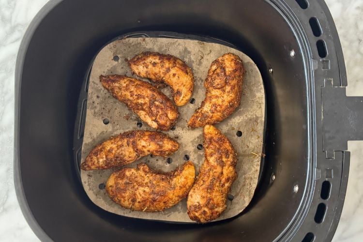 Air fried chicken tenders without breading