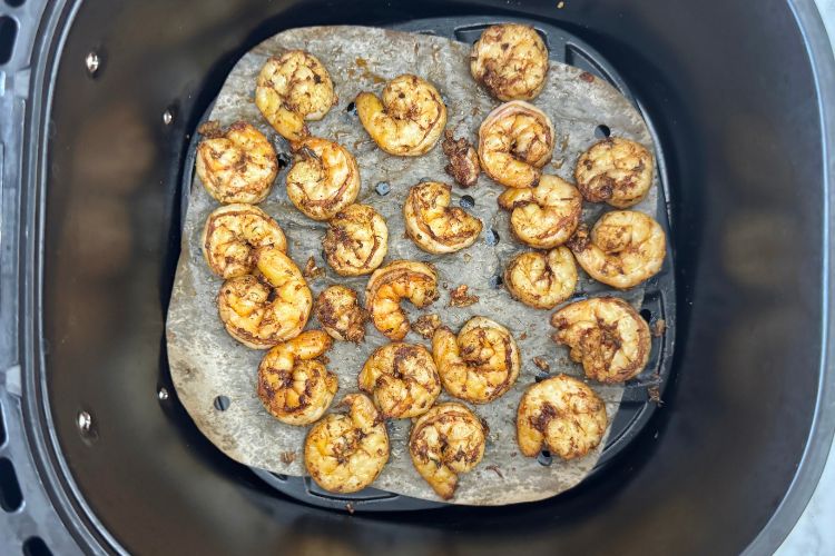 Air fried shrimp for tacos
