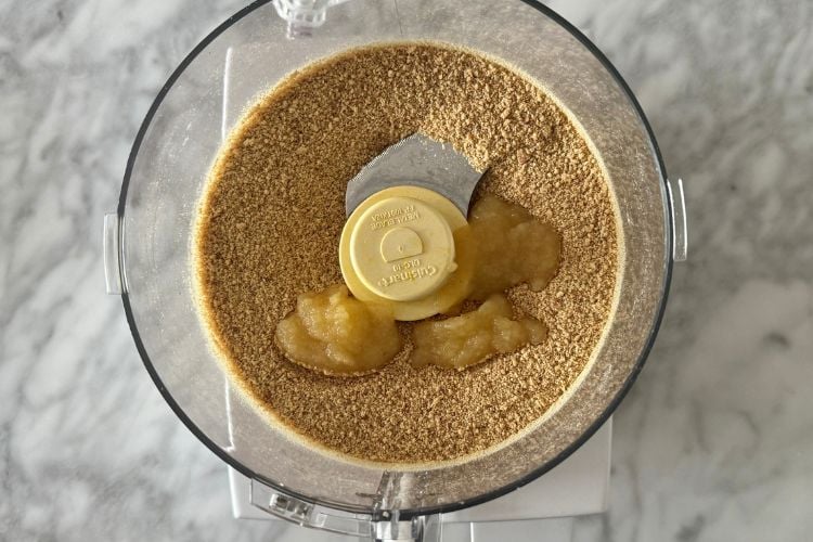 Applesauce added to food processor