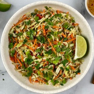 Asian Coleslaw With Peanut Dressing
