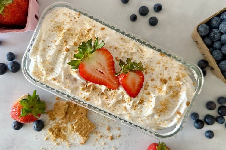 Assembled graham cracker icebox cake