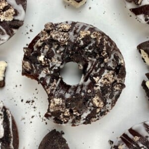 Baked Chocolate Oreo Donuts