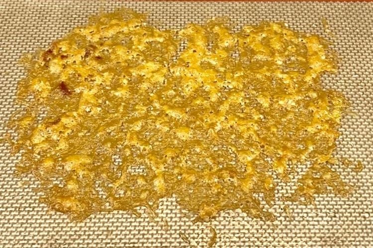 Baked parmesan crisp