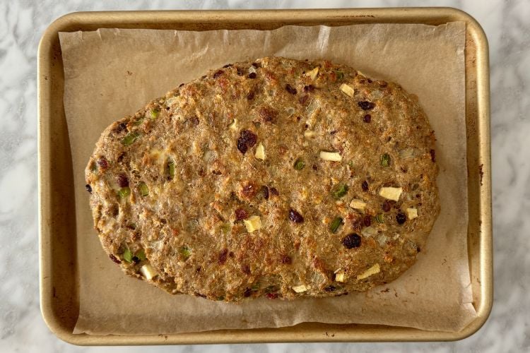 Baked turkey stuffing meatloaf