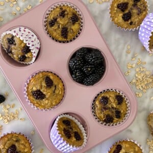 Banana Blackberry Muffins
