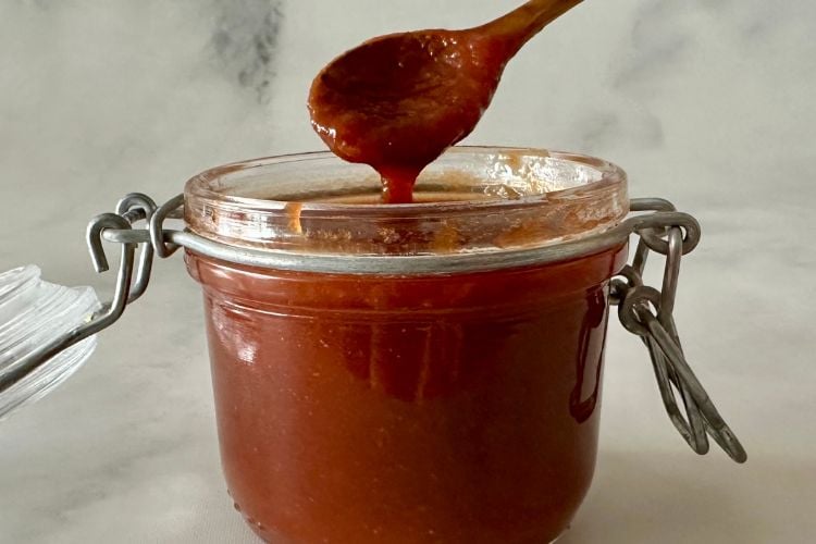 Barbecue sauce in jar