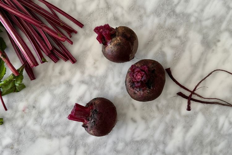 Beets with greens removed