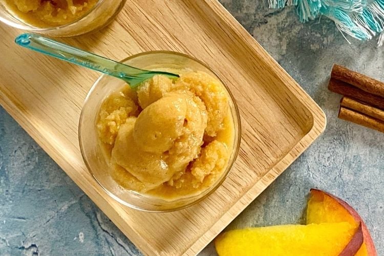Blended Peach Sorbet