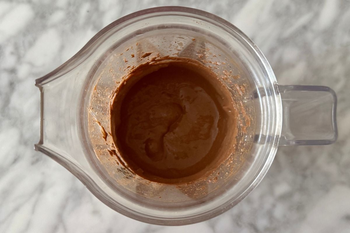 Blended cottage cheese chocolate mousse