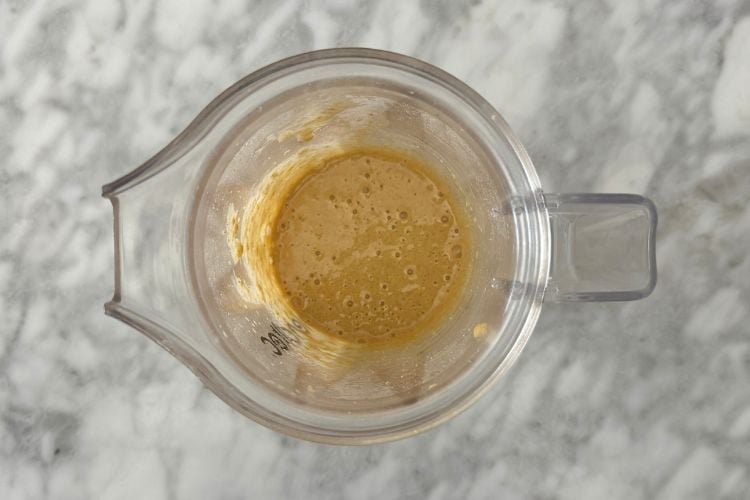 Blended peanut butter baked oats batter