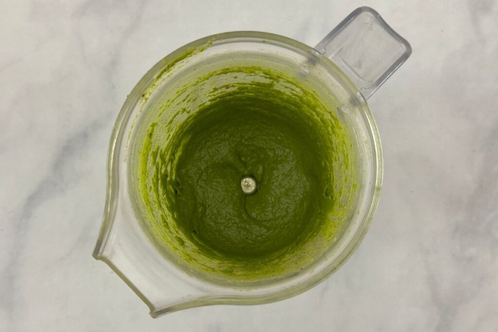 Blended pistachio pesto
