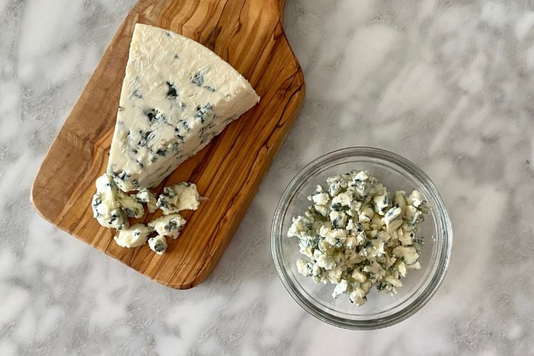 Blue cheese in a bowl