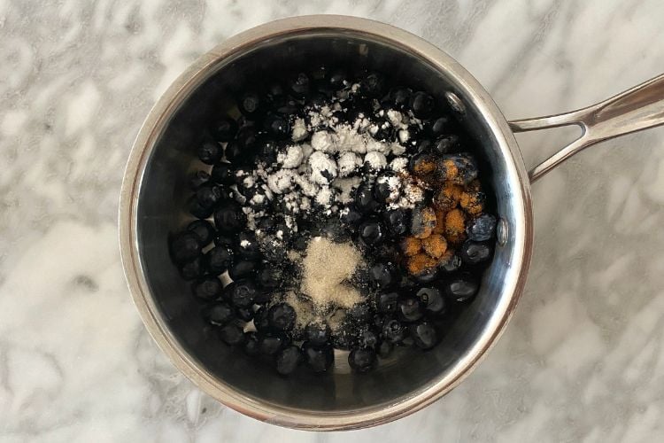 Blueberries In A Saucepan