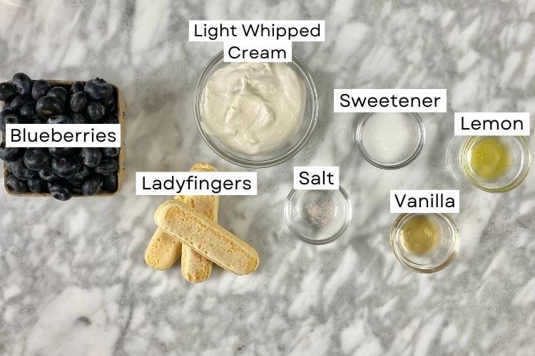Blueberry Tiramisu Ingredients