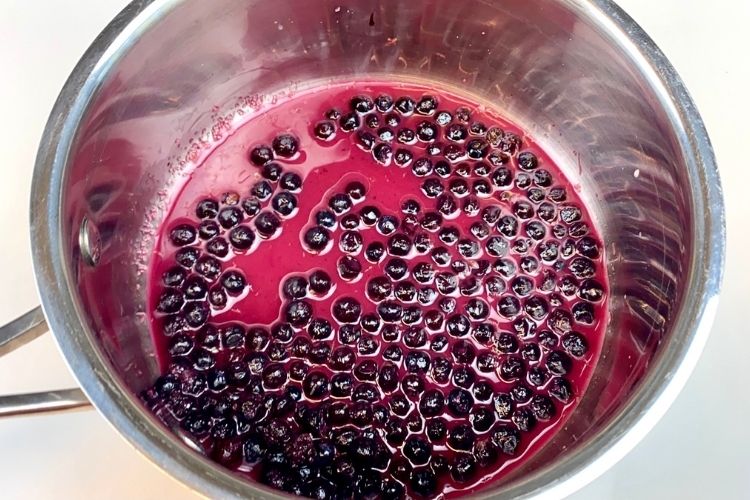 Blueberry sauce.