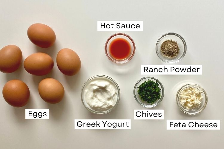 Buffalo Ranch Deviled Eggs Ingredients