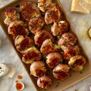 Cheesy Smashed Potatoes Recipe