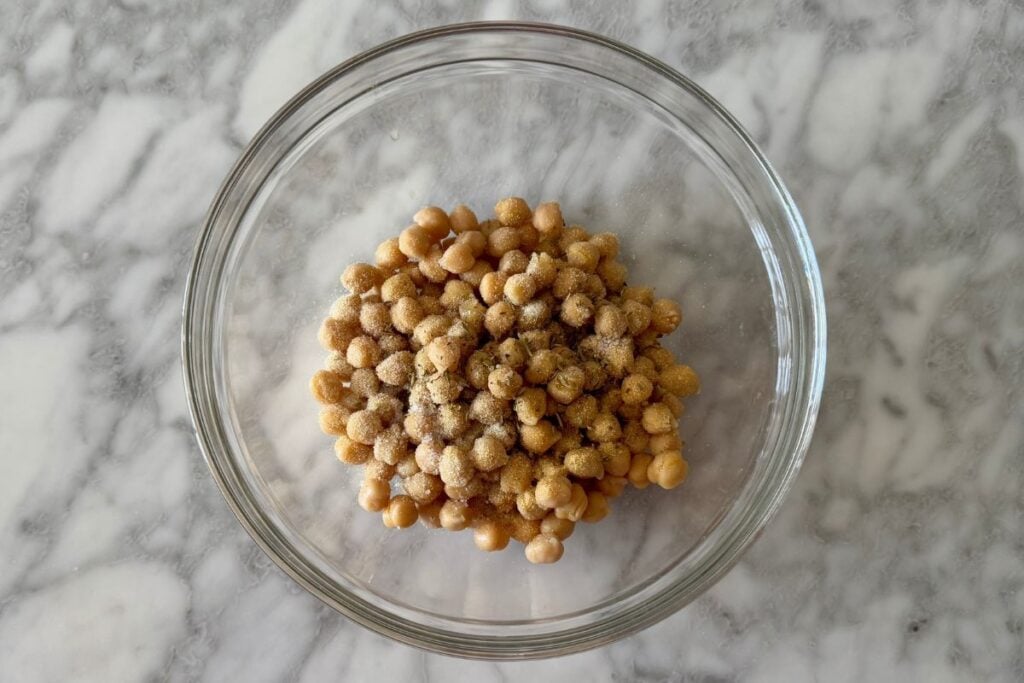 Chickpeas in a large bowl