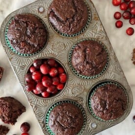 Chocolate Cranberry Muffins