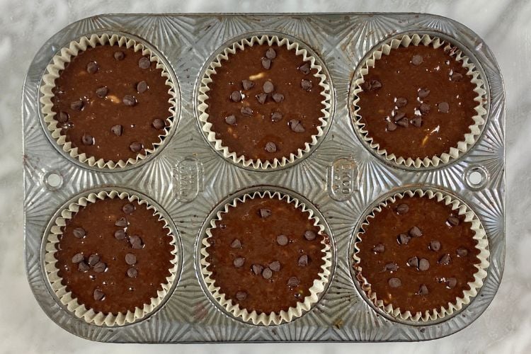 Chocolate Zucchini Muffins
