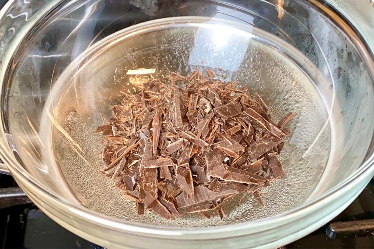 Chocolate on the double boiler