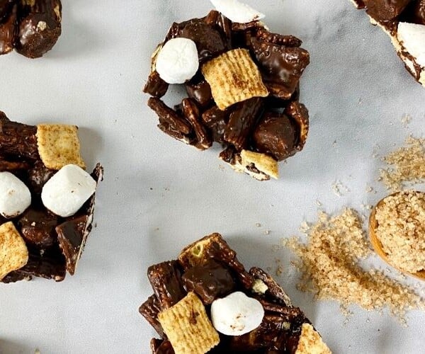 Chocolate s'mores bark recipe