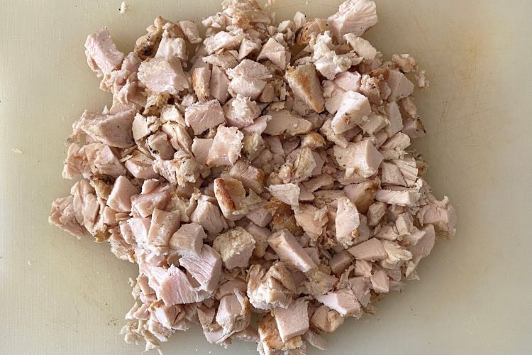 Chopped cooked chicken
