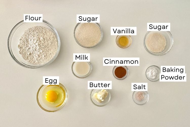 Cinnamon Sugar Cookies Ingredients