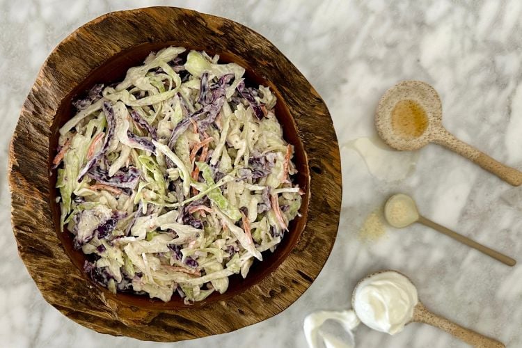 Coleslaw in bowl