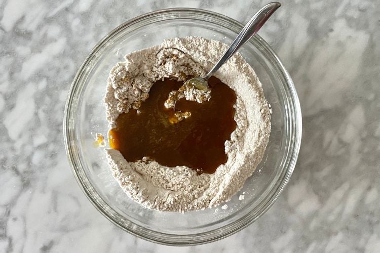 Combine the wet and dry ingredients