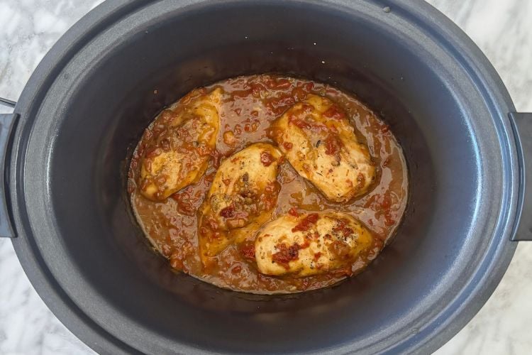 Cooked Crockpot Marry Me Chicken