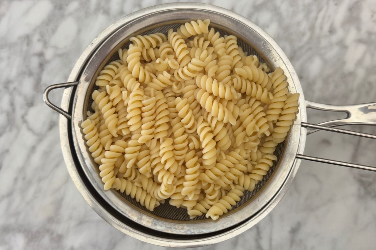 Cooked drained pasta