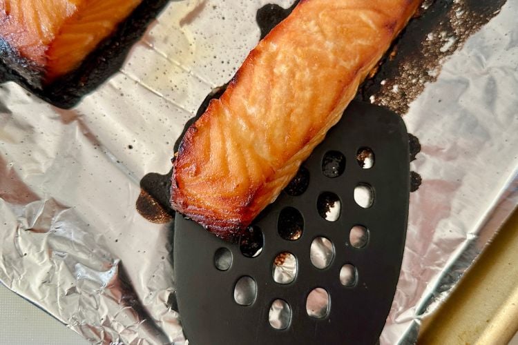Cooked miso salmon