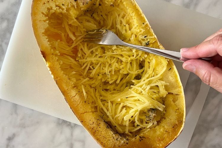 Cooked spaghetti squash