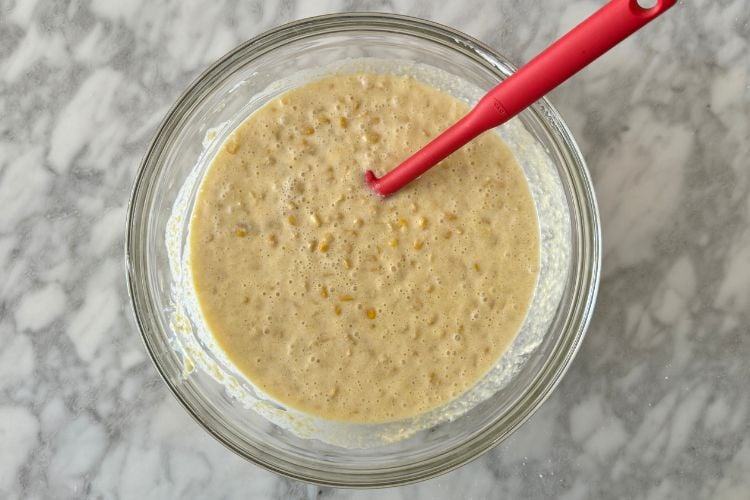 Corn in the corn casserole batter