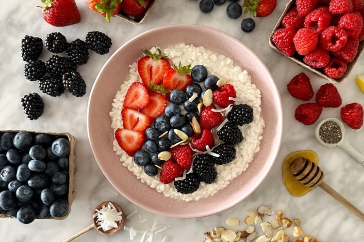 Cottage Cheese And Fruit Bowl