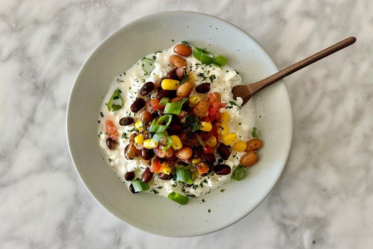 Cottage Cheese With Beans