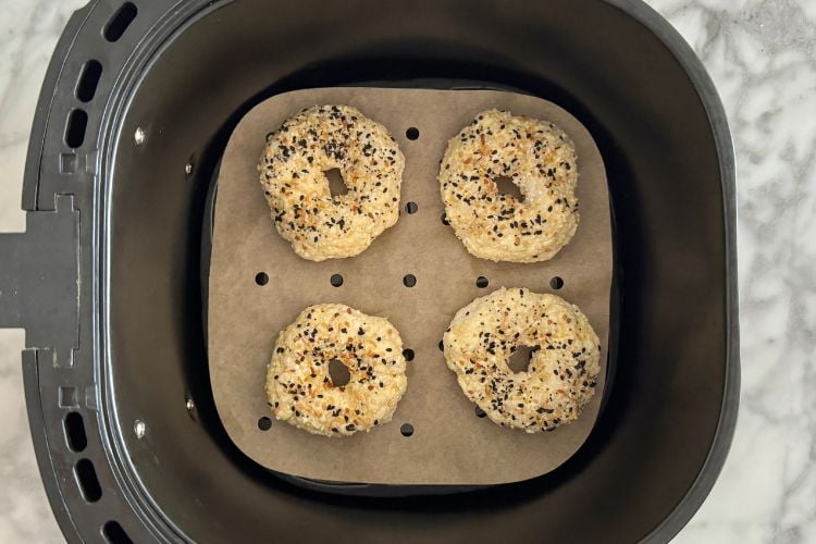 Cottage cheese bagels in air fryer