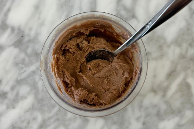 Creamy chocolate peanut butter ice cream