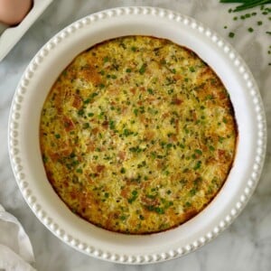 Crustless Ham and Cheese Quiche