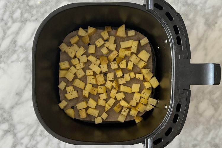 Diced potatoes in the air fryer