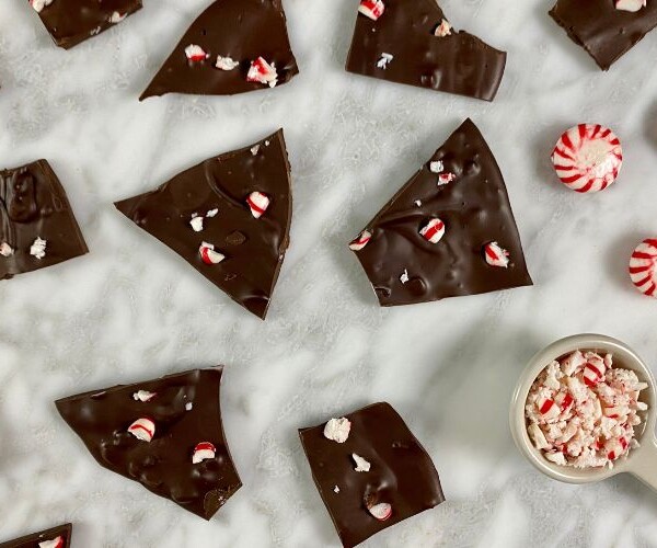 Easy Dark Chocolate Peppermint Bark