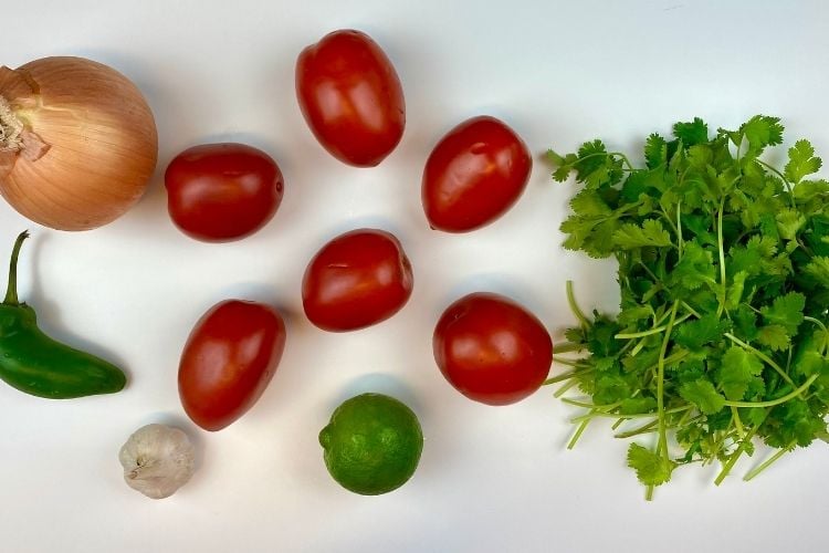 Easy pico de gallo ingredients