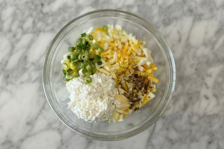 Egg salad in bowl