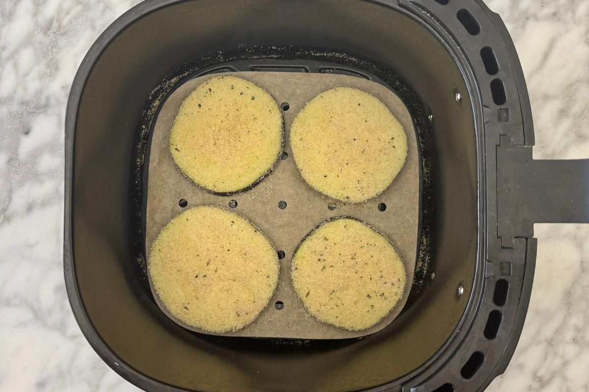 Eggplant slices in air fryer