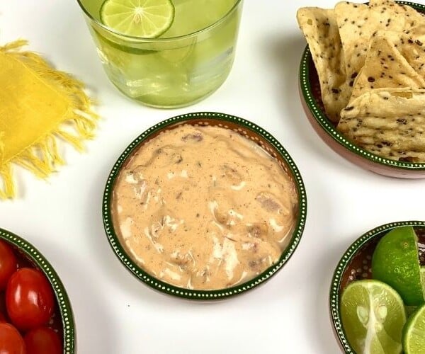 Finished Healthy Queso Dip