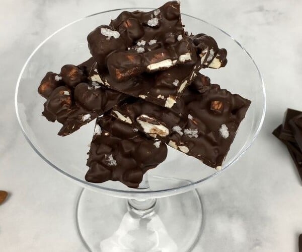 Finished easy homemade chocolate bars
