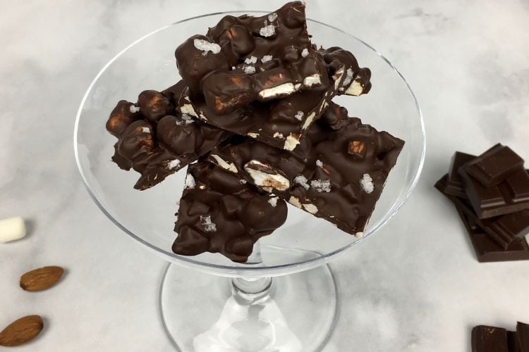 Finished easy homemade chocolate bars