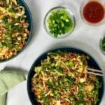 Finished egg roll in a bowl