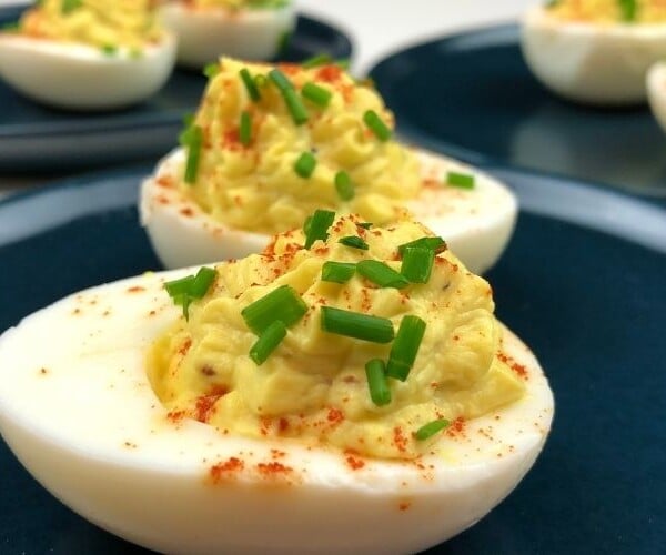 Finished deviled eggs recipe